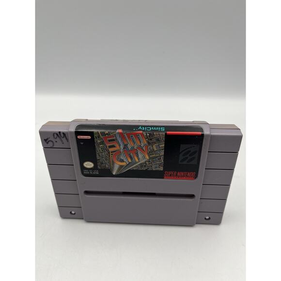 Sim City Nintendo SNES Cartridge Only - Tested - Picture 2 of 5